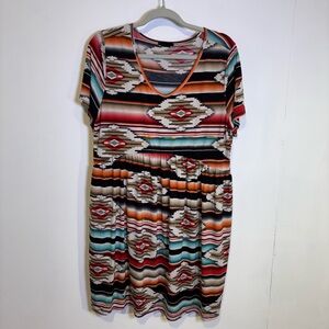 Southwestern  pattern Dress 2x